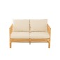 Sofá de 2 plazas de madera natural 127x73x64cm Sofá de 2 plazas de madera natural 127x73x64cm