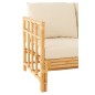 Sofá de 2 plazas de madera natural 127x73x64cm Sofá de 2 plazas de madera natural 127x73x64cm