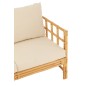 Sofá de 2 plazas de madera natural 127x73x64cm Sofá de 2 plazas de madera natural 127x73x64cm