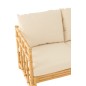 Sofá de 2 plazas de madera natural 127x73x64cm Sofá de 2 plazas de madera natural 127x73x64cm