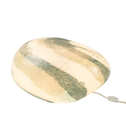 Lámpara de bola de vidrio azul-verde para colocar - 40x29x25 cm