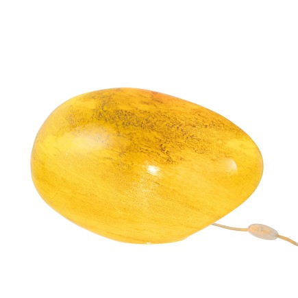 Lámpara de bola de vidrio amarillo para colocar de 40x30x24 cm