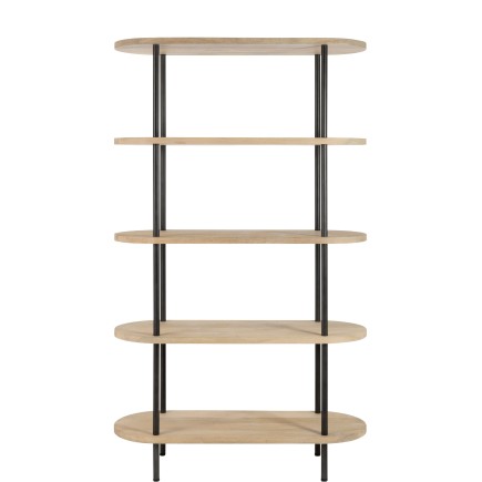 Estantería de 5 niveles en Madera Natural 105x40x117cm