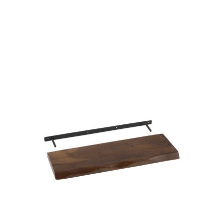 Tablero de pared de madera marrón de 70x28x4.5 cm