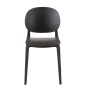 Silla de plástico negro 53x40x82 cm Silla de plástico negro 53x40x82 cm