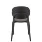 Silla de plástico negro 53x40x82 cm Silla de plástico negro 53x40x82 cm
