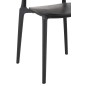 Silla de plástico negro 53x40x82 cm Silla de plástico negro 53x40x82 cm