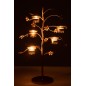 Candelabro da tavolo a 5 candele in metallo dorato 36x16x54cm