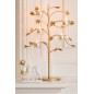 Candelabro da tavolo a 5 candele in metallo dorato 36x16x54cm