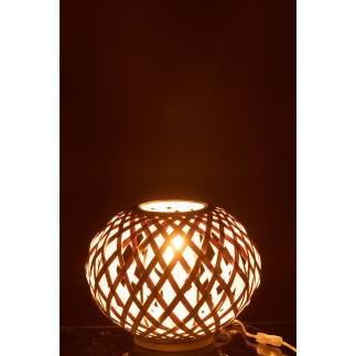 Lampe de table en bois blanc 32x32x28 cm