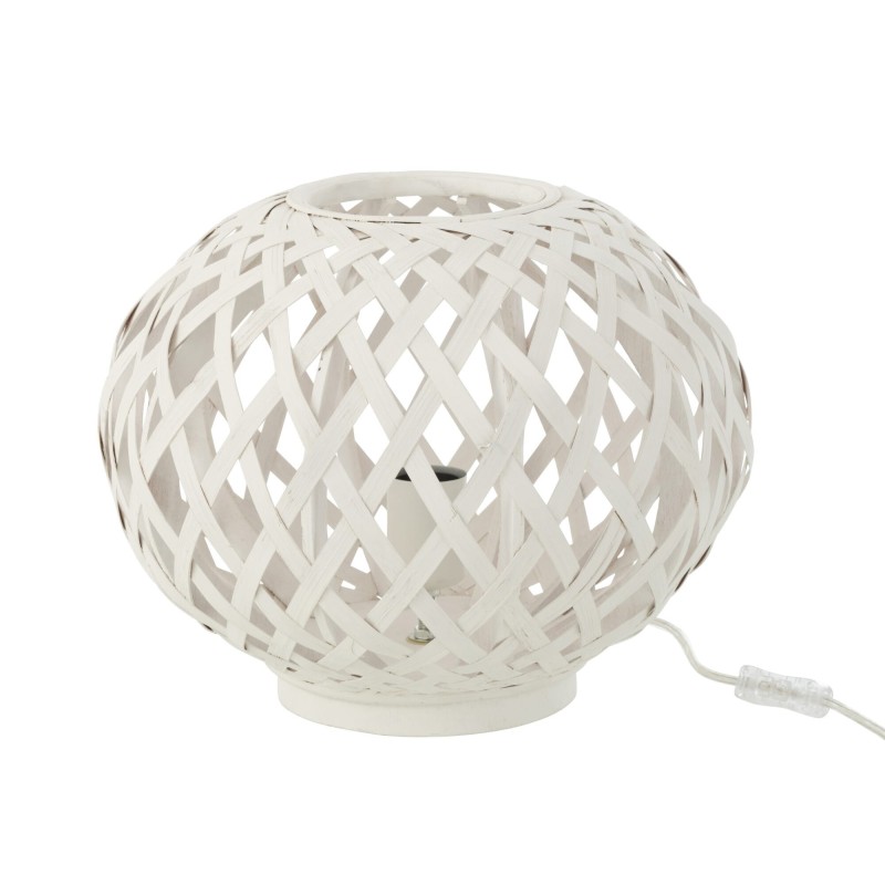 Lampe de table en bois blanc 32x32x28 cm