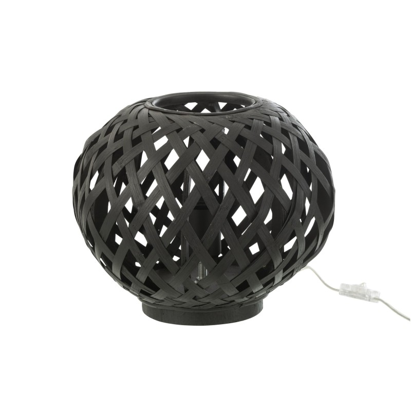 Lampada da tavolo in legno nero 30x30x24,5 cm Lampada da tavolo in legno nero 30x30x24,5 cm