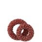 Couronne de baies en résine rouge 45x6x45 cm