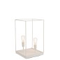 Lámpara de mesa con marco de metal blanco de 51x30x30 cm