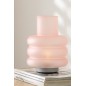 Lâmpada com LED em vidro rosa 17x17x24 cm