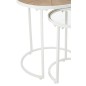 Set de 2 tables basses en verre blanc 50x50x56 cm Set de 2 tables basses en verre blanc 50x50x56 cm