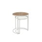 Set de 2 tables basses en verre blanc 50x50x56 cm Set de 2 tables basses en verre blanc 50x50x56 cm