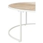 Set de 2 tables basses en verre blanc 91x91x41 cm Set de 2 tables basses en verre blanc 91x91x41 cm