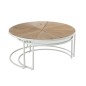 Set de 2 tables basses en verre blanc 91x91x41 cm Set de 2 tables basses en verre blanc 91x91x41 cm