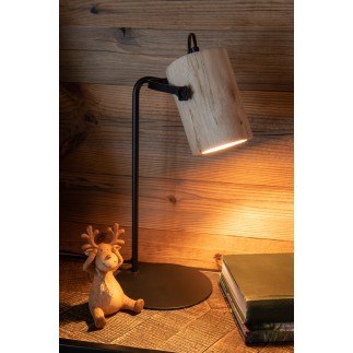 Lampe en bois naturel 21x18x42 cm 
