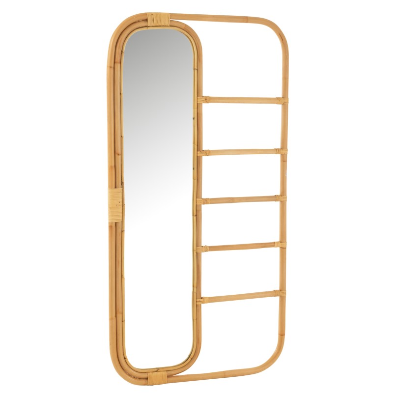 Specchio a scala in legno naturale 80x3x152cm Specchio a scala in legno naturale 80x3x152cm