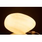 Candeeiro oval em vidro branco 40x30x24 cm