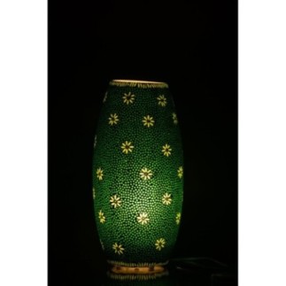 Lampe en verre vert 25x25x41 cm