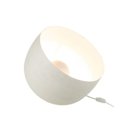 Candeeiro de mesa em metal branco 35x35x32 cm