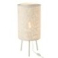 Candeeiro perfurado com base em metal branco 27x27x66 cm Candeeiro perfurado com base em metal branco 27x27x66 cm