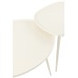 Conjunto de 2 mesas de aluminio blanco 72.5x63x38cm Conjunto de 2 mesas de aluminio blanco 72.5x63x38cm