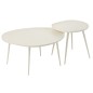 Conjunto de 2 mesas de aluminio blanco 72.5x63x38cm Conjunto de 2 mesas de aluminio blanco 72.5x63x38cm
