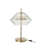 Candeeiro de mesa em vidro dourado 54x36x36 cm Candeeiro de mesa em vidro dourado 54x36x36 cm