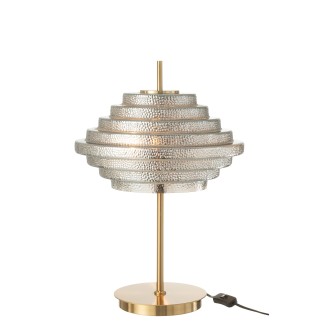 Lampe de table en verre or 54x36x36 cm 