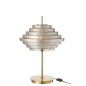 Candeeiro de mesa em vidro dourado 54x36x36 cm Candeeiro de mesa em vidro dourado 54x36x36 cm
