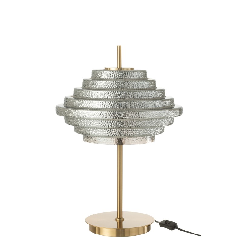 Candeeiro de mesa em vidro dourado 54x36x36 cm Candeeiro de mesa em vidro dourado 54x36x36 cm