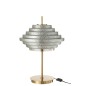 Candeeiro de mesa em vidro dourado 54x36x36 cm Candeeiro de mesa em vidro dourado 54x36x36 cm