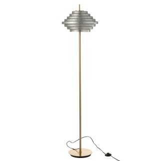 Candeeiro de pé em vidro dourado 154x36x36 cm