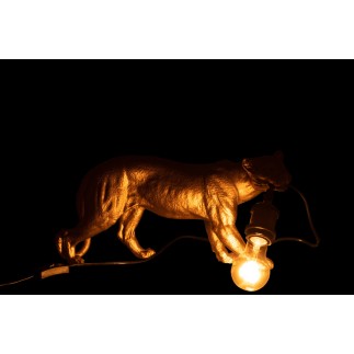 Lampe puma en résine Or 40x11x20cm 
