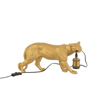 Lampe puma en résine Or 40x11x20cm 