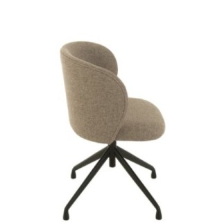 Sedia regolabile in velluto marrone 56x48x48 cm