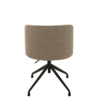 Sedia regolabile in velluto marrone 56x48x48 cm