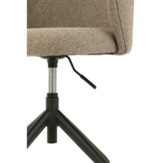 Sedia regolabile in velluto marrone 56x48x48 cm