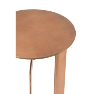 Set di 2 tavolini in metallo rame 30x30x71 cm
