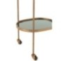 Desserte ovale 2 niveaux en métal Bronze 74x42x84 cm Desserte ovale 2 niveaux en métal Bronze 74x42x84 cm