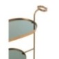 Desserte ovale 2 niveaux en métal Bronze 74x42x84 cm Desserte ovale 2 niveaux en métal Bronze 74x42x84 cm