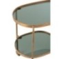 Desserte ovale 2 niveaux en métal Bronze 74x42x84 cm Desserte ovale 2 niveaux en métal Bronze 74x42x84 cm