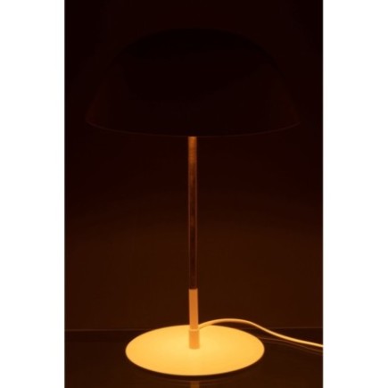 Lampada da tavolo in metallo bianco 30x30x51 cm