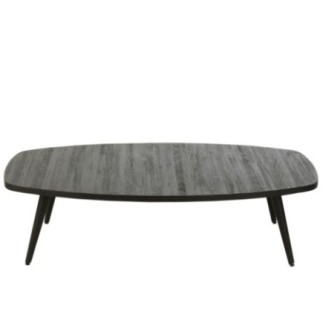 Tavolino in metallo nero 120x70x30 cm