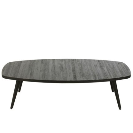 Tavolino in metallo nero 120x70x30 cm