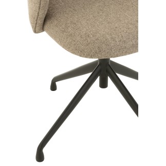 Sedia regolabile in velluto marrone 56x48x48 cm